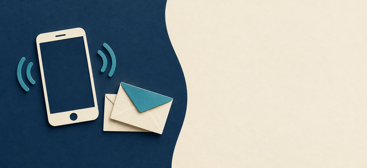 Teléfono sonando junto a dos cartas de reclamación, ilustración sobre la llamada de una empresa de recobro