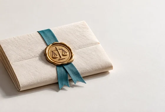 Sello de lacre notarial y una casa en miniatura, sobre los gastos de notaría de la hipoteca